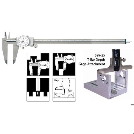 Bns Brown & Sharpe Dial-Cal Dial Caliper with Silver Dial Face 599-579-12-1